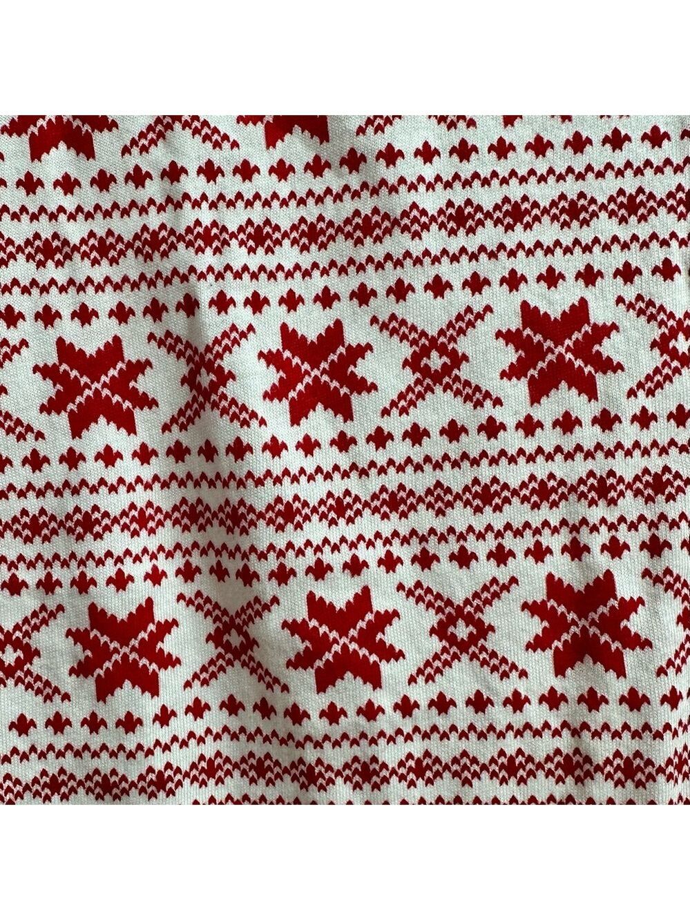 GAP LOVE Fair Isle Red & White Patterned Long Sleeve T - Picture 5 of 7